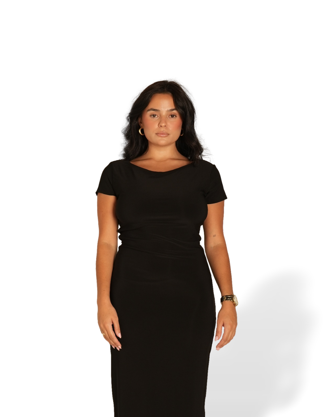 Black Ultra-Luxe T-Shirt Dress
