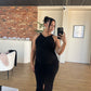 S | Black Twisted Halter Neck Dress