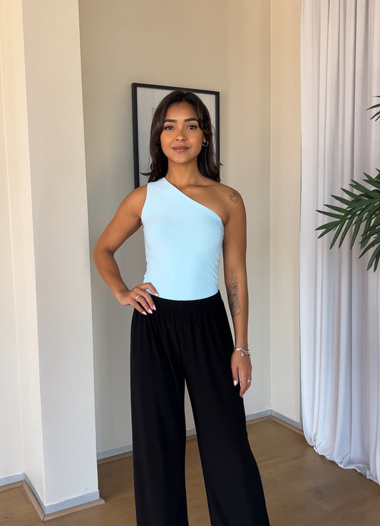XS | Baby Blue One Shoulder Top