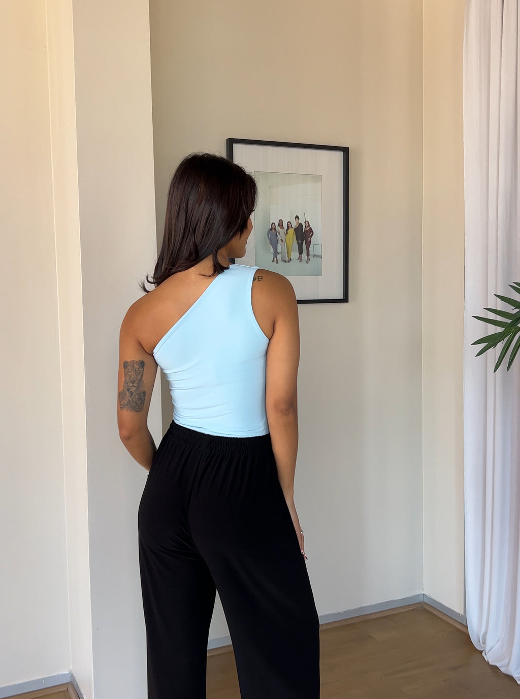 XS | Baby Blue One Shoulder Top