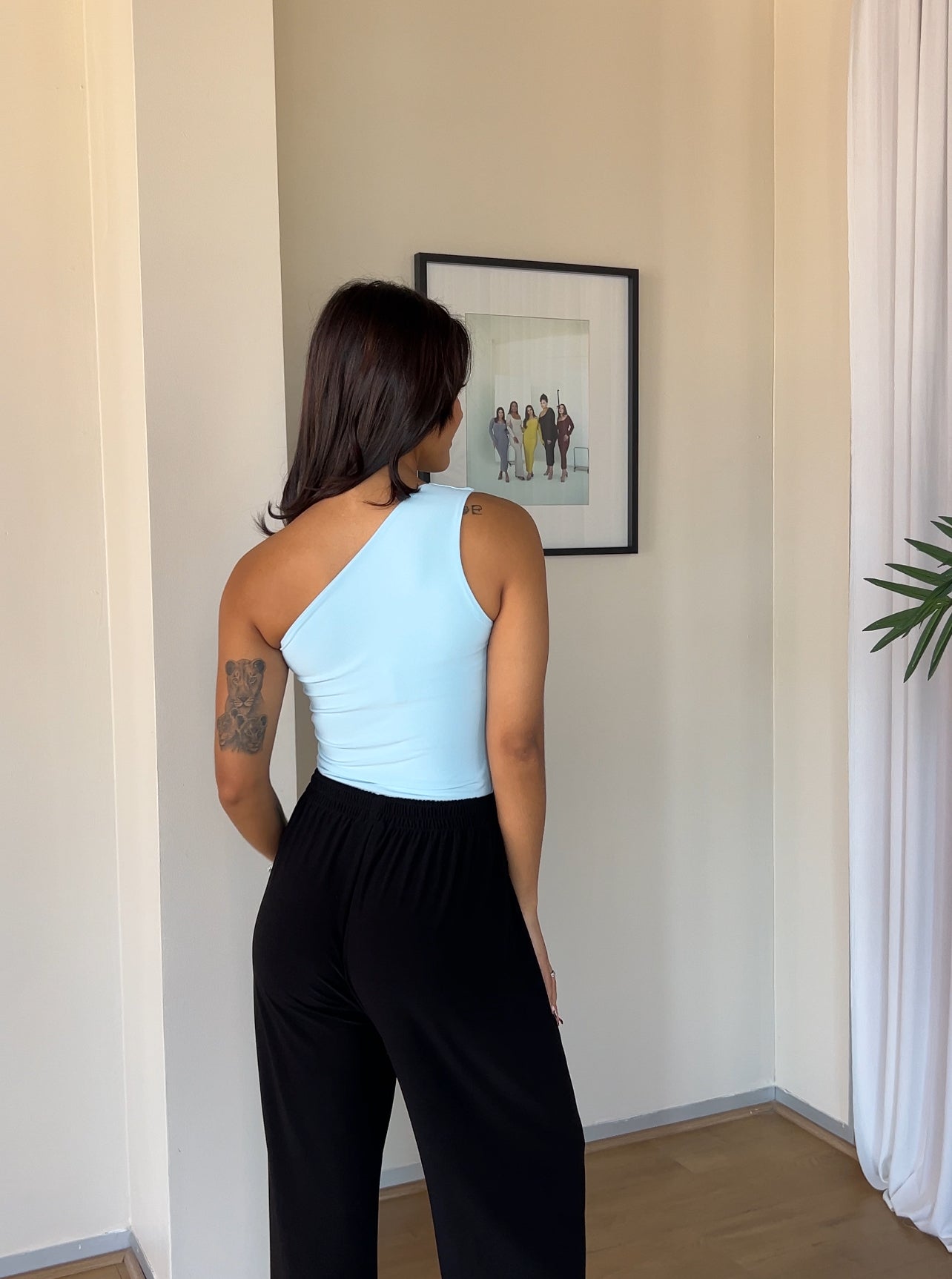 XS | Baby Blue One Shoulder Top
