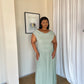 2XL | Mint Cowl Neck Drop Waist Midi Dress