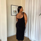 2XL | Black Bow Tie Evening Dress: Short