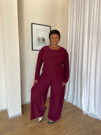 2XL | Dark Maroon Lounge Pants (110cm)