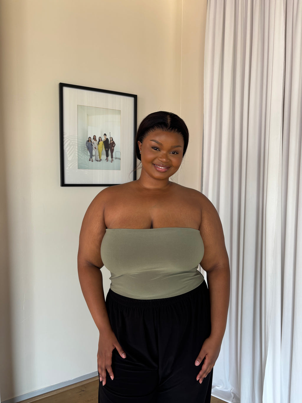 XL | Sage Bandeau Crop Top