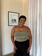 XL | Sage Bandeau Crop Top