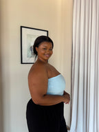 XL | Baby Blue Bandeau Crop Top