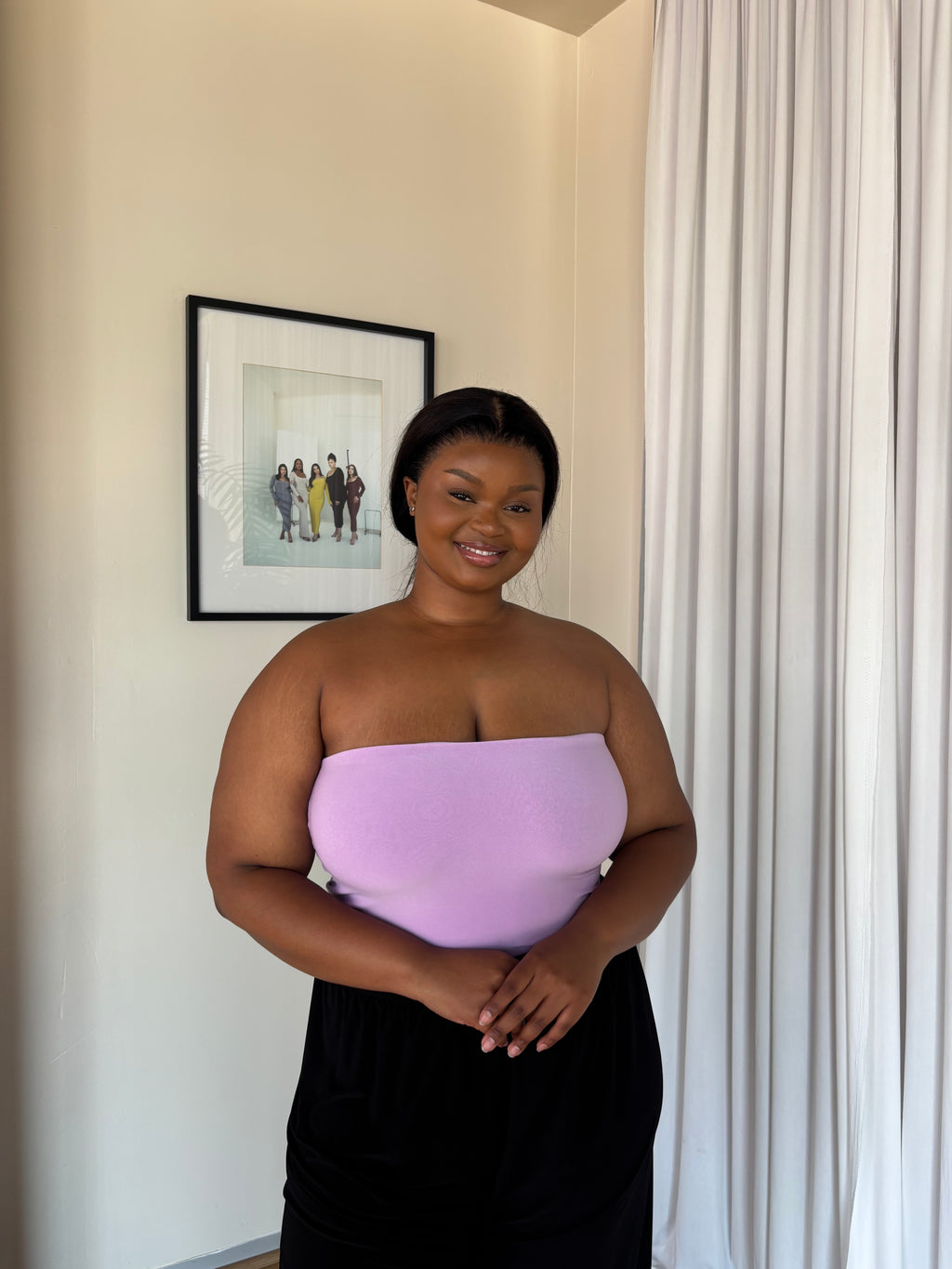 XL | Lilac Bandeau Crop Top