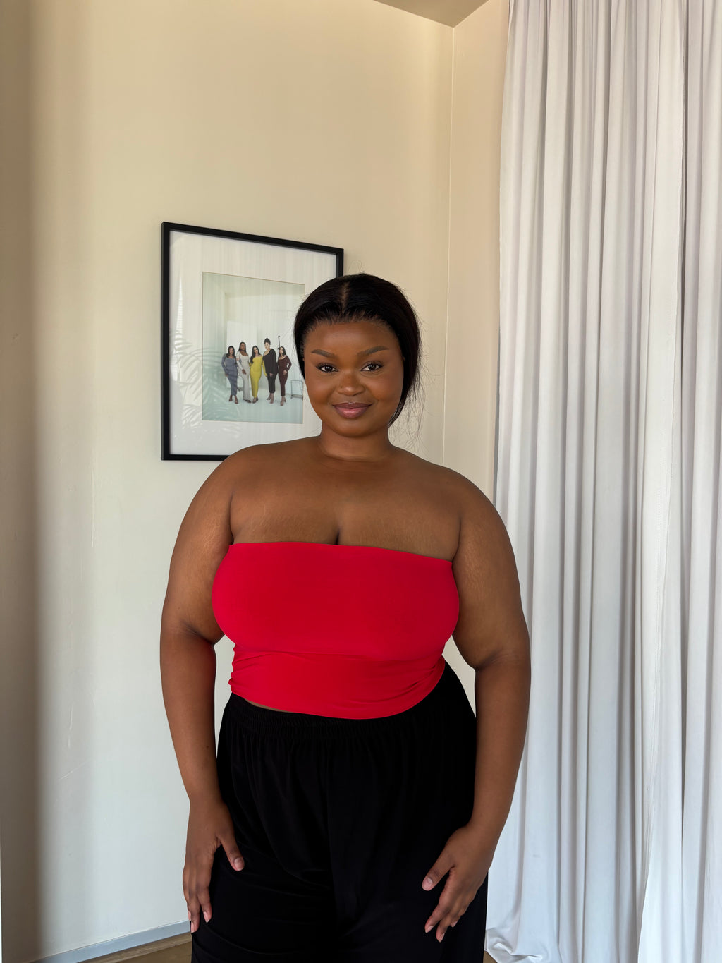 XL | Red Bandeau Crop Top