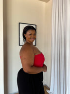 XL | Red Bandeau Crop Top