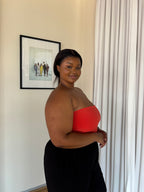 XL | Burnt Orange Bandeau Crop Top