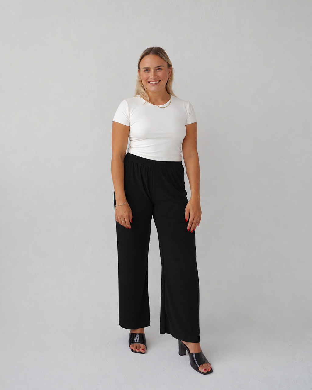 Black Straight Leg Resort Pants