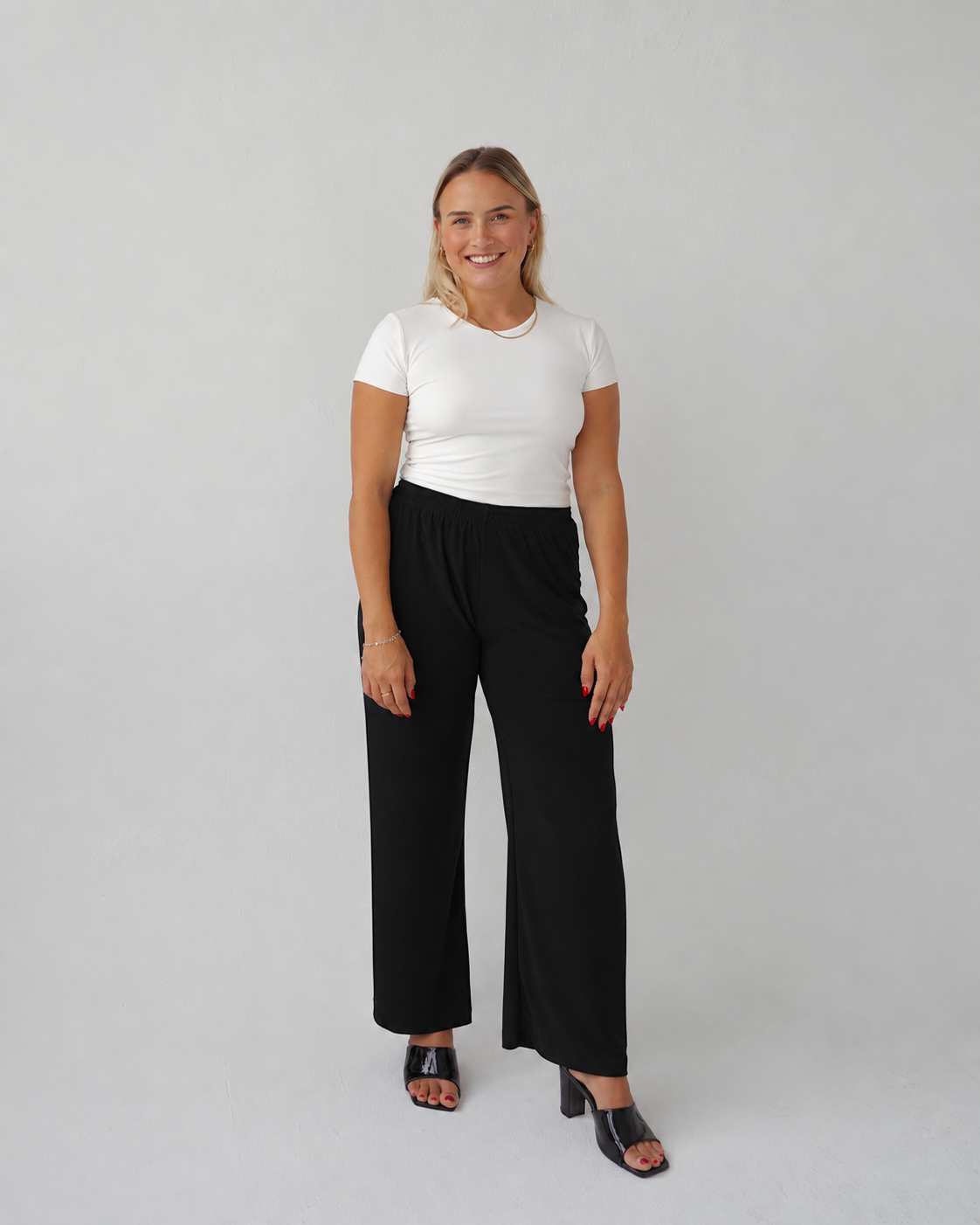 Black Straight Leg Resort Pants