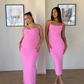 M | Warm Pink Sculpted Dress: Tall