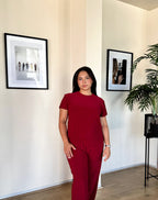 Maroon Relaxed Fit T-shirt