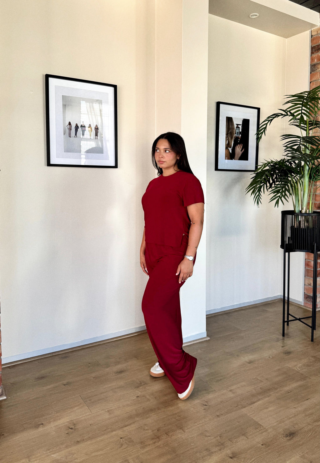 Maroon Relaxed Fit T-shirt