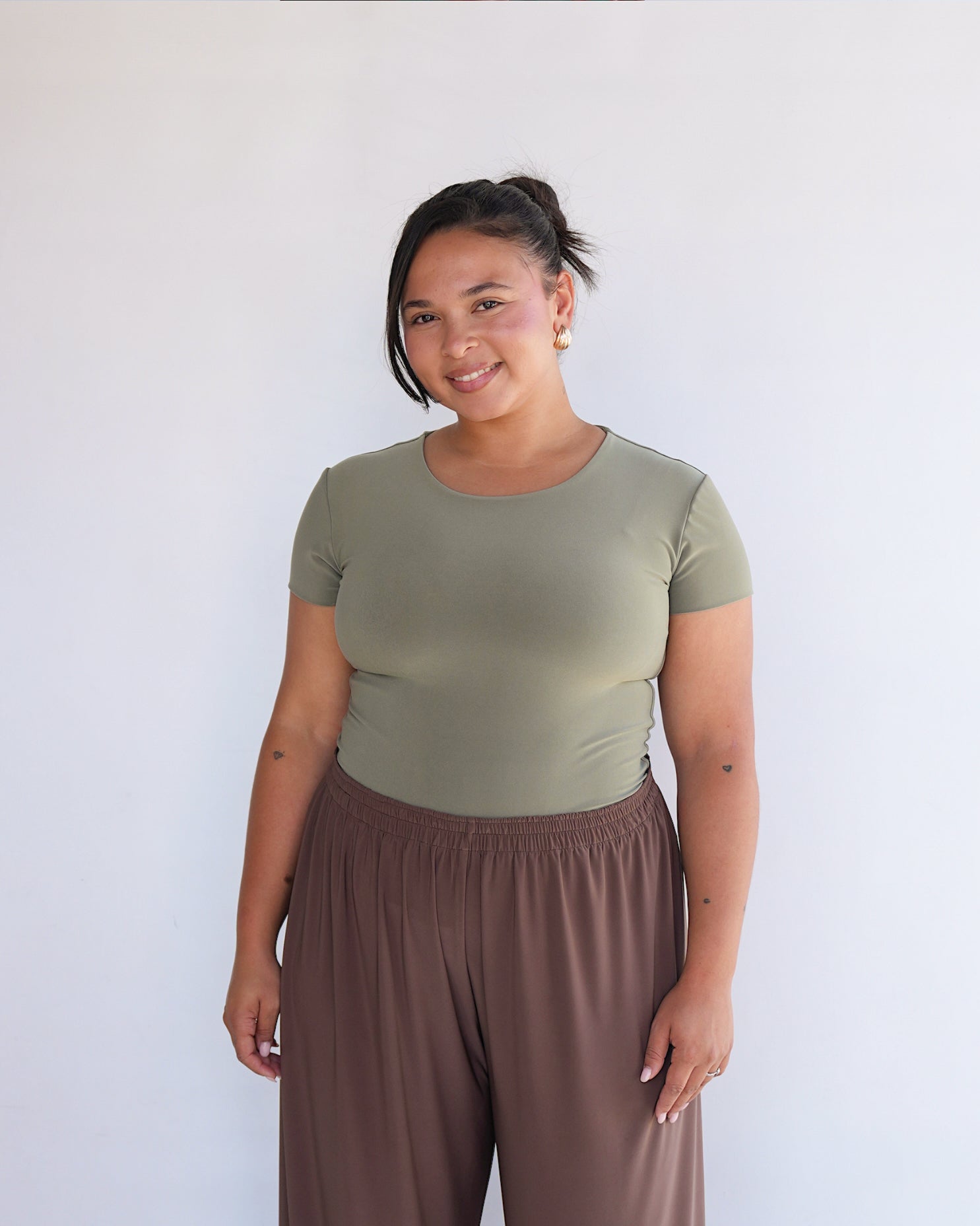 Light Khaki Basic T-shirt