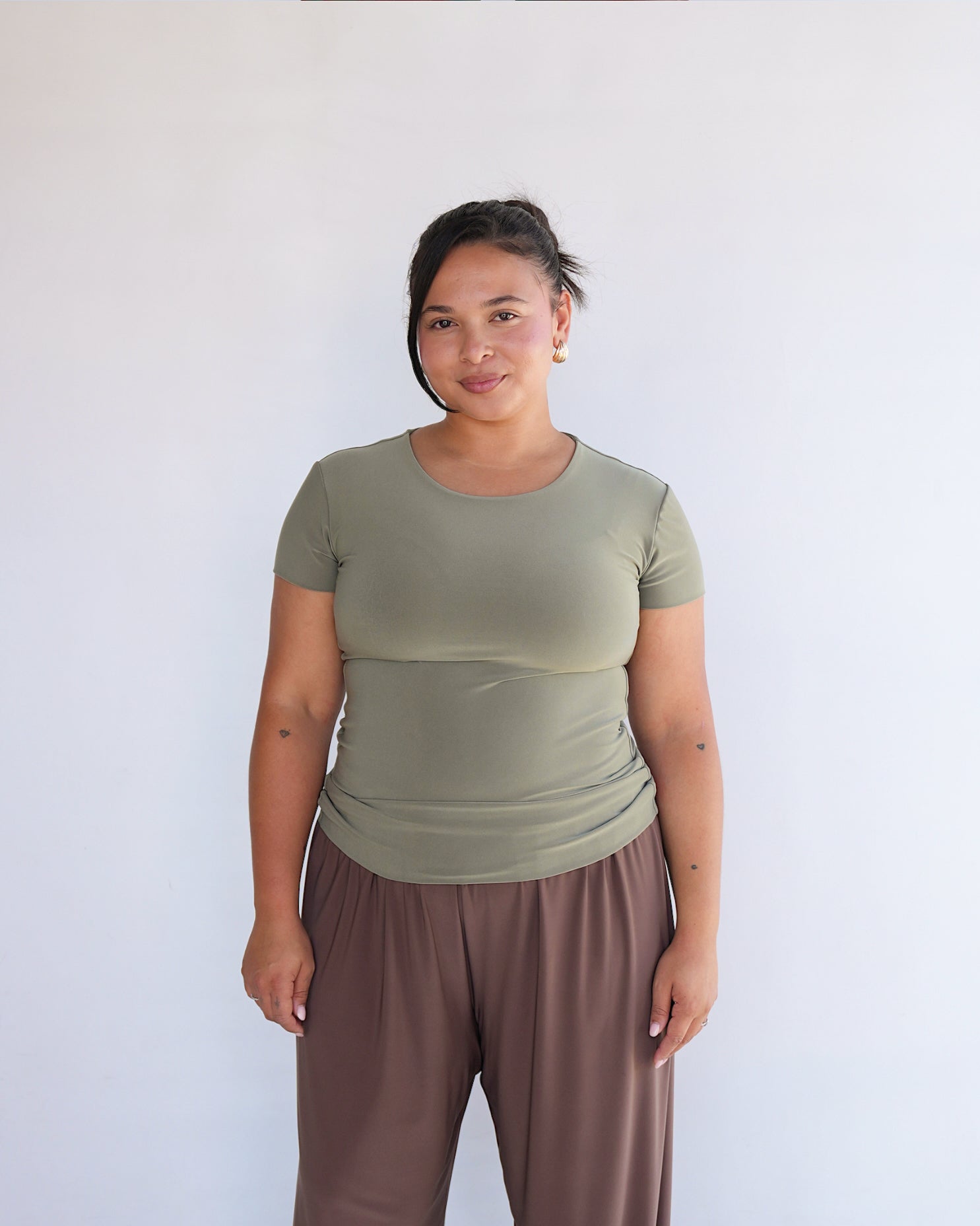 Light Khaki Basic T-shirt