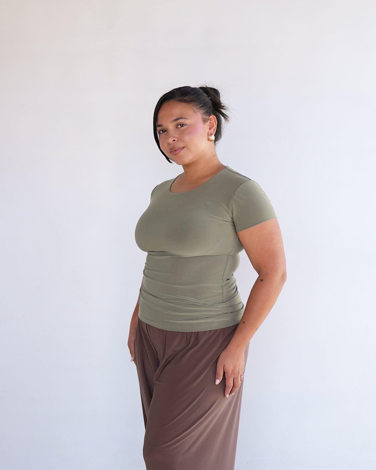 Light Khaki Basic T-shirt