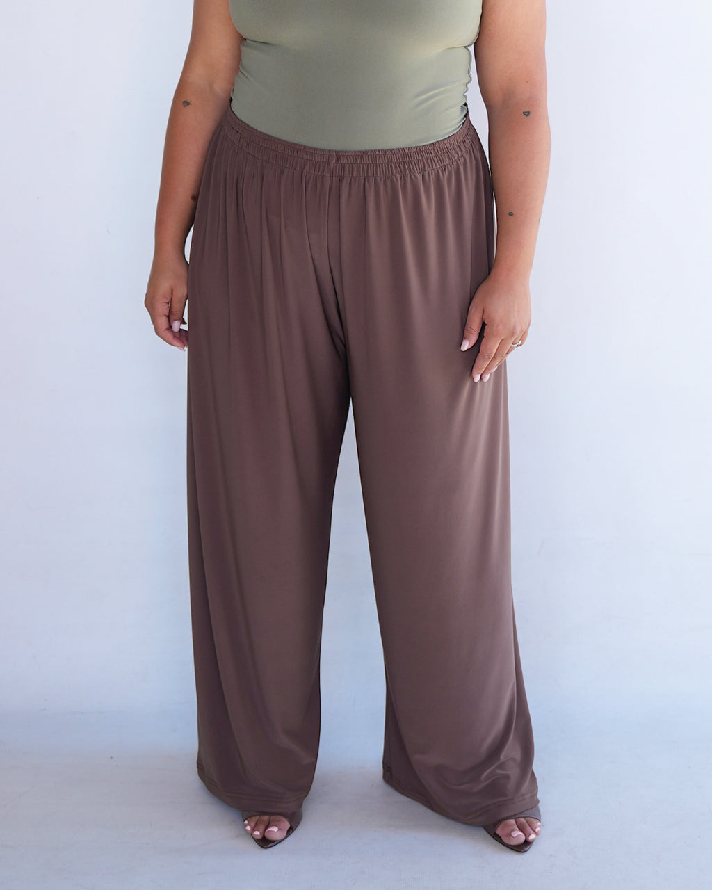 Coffee Straight Leg Resort Pants