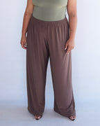 Coffee Straight Leg Resort Pants
