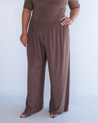 Coffee Straight Leg Resort Pants