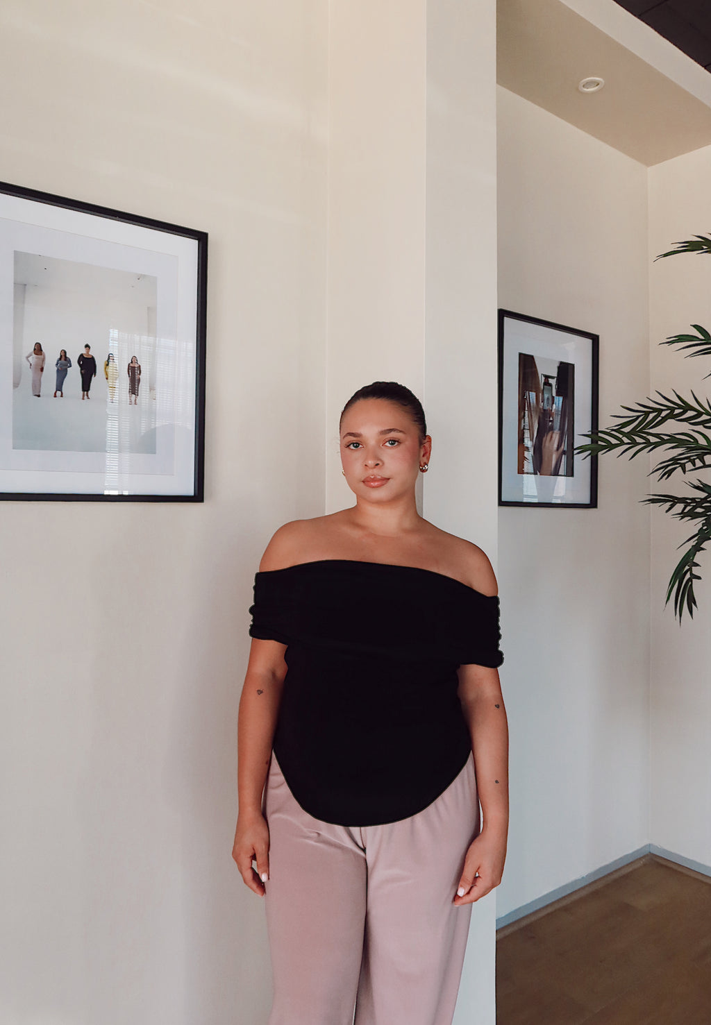 Black Off Shoulder Top