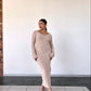 Tan V-neck Reversible Dress