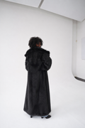 Black Full-Length Luxe Faux Fur Coat