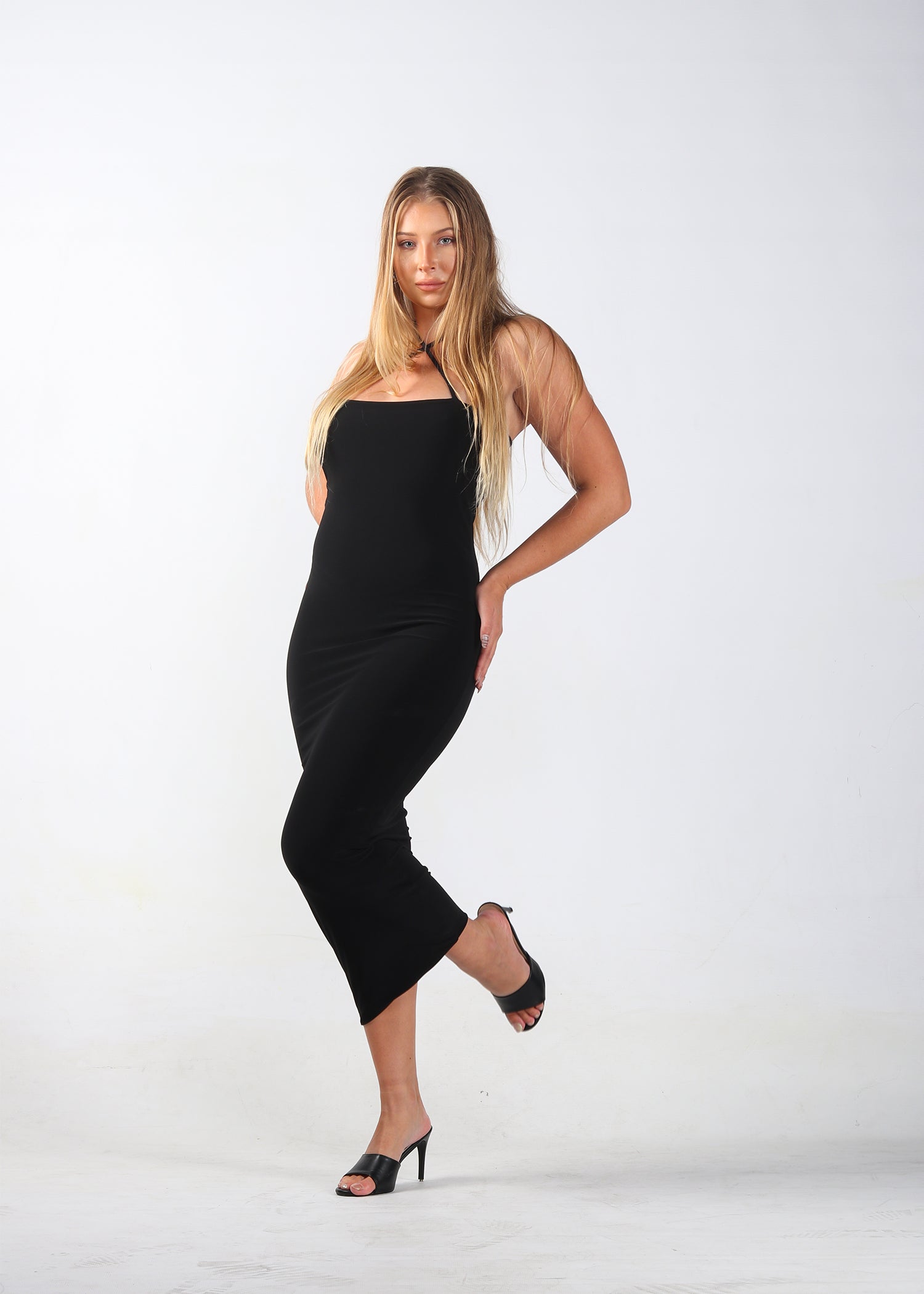 Black Switch-Up Bodycon Dress