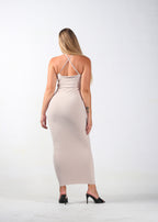 Tan Switch-Up Bodycon Dress