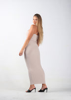 Tan Switch-Up Bodycon Dress