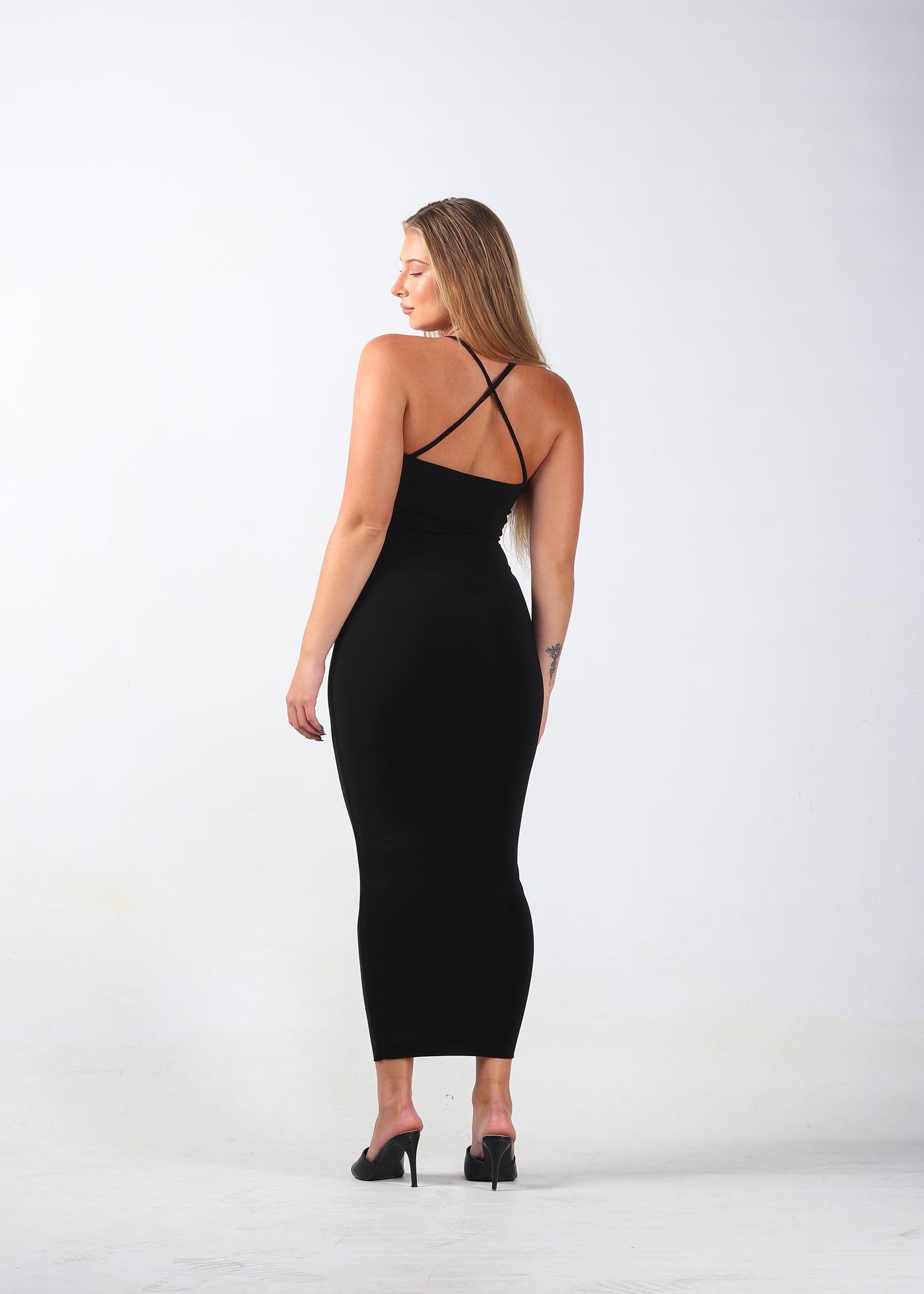 Black Switch-Up Bodycon Dress