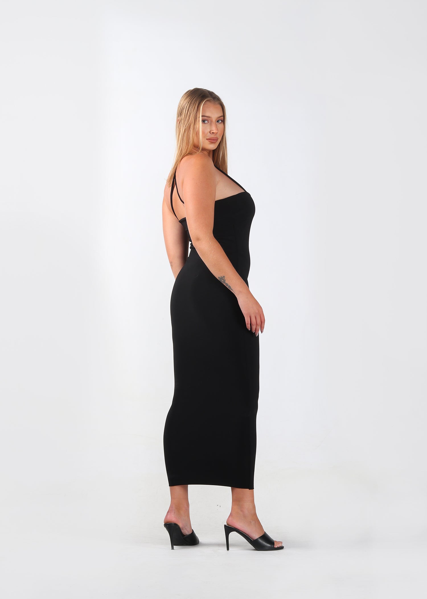 Black Switch-Up Bodycon Dress