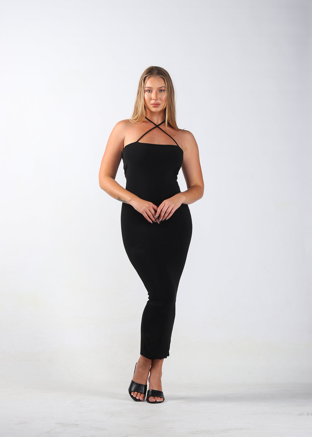 Black Switch-Up Bodycon Dress