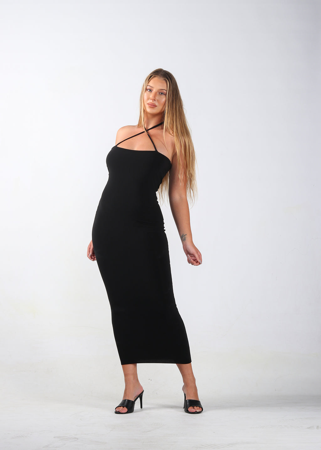 Black Switch-Up Bodycon Dress