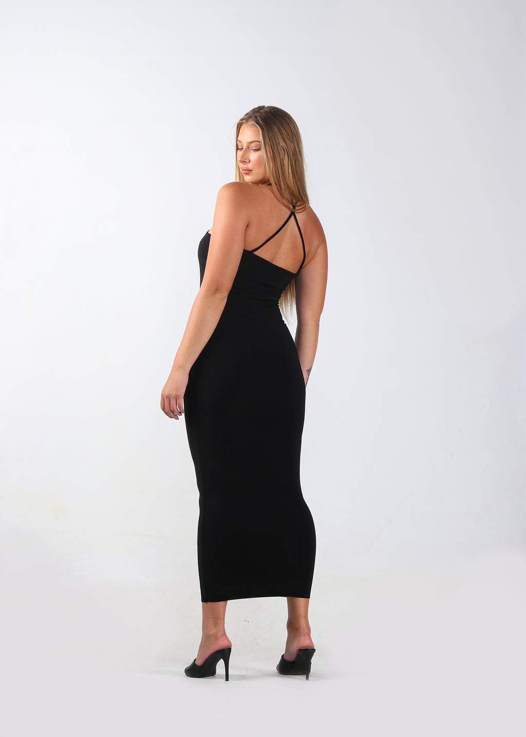 Black Switch-Up Bodycon Dress