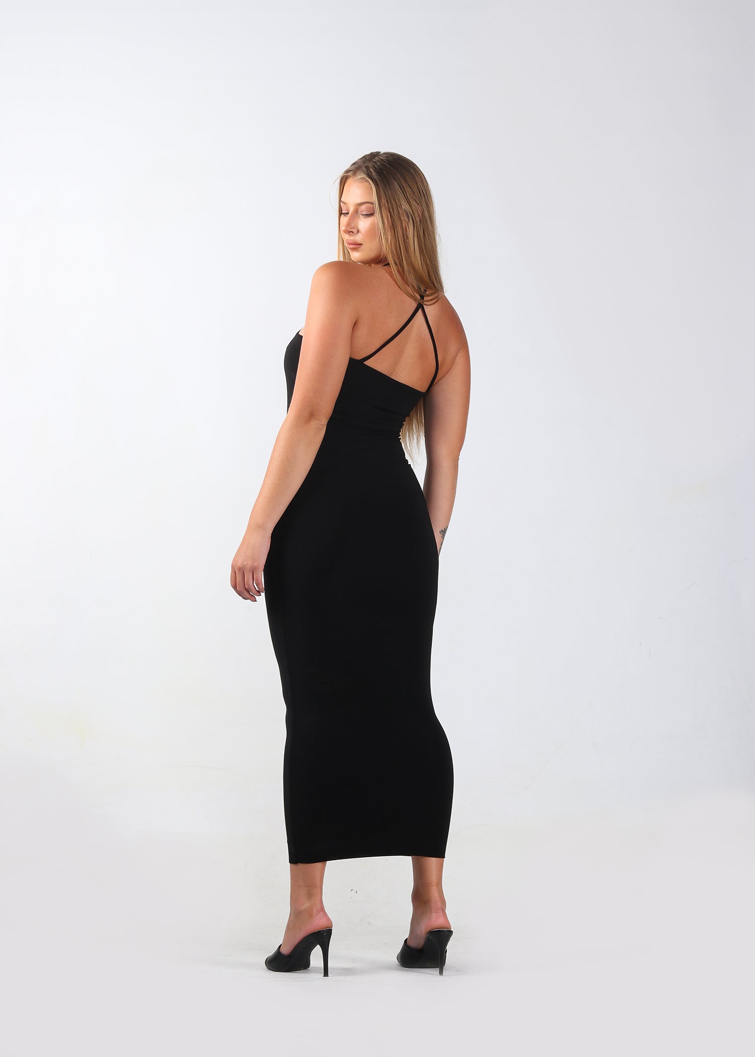 Black Switch-Up Bodycon Dress