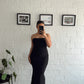 Black Reversible Strapless Dress