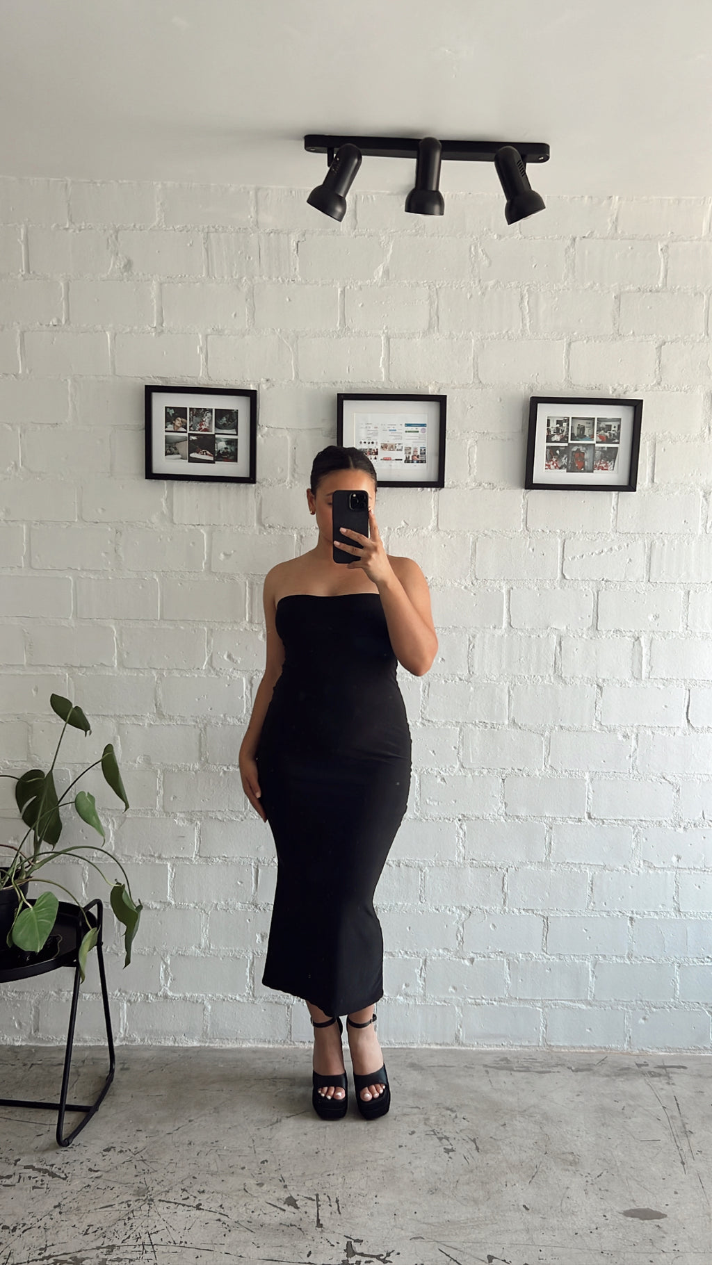 Black Reversible Strapless Dress