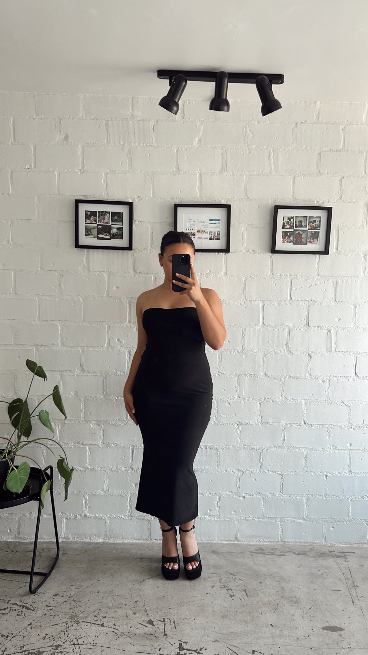 Black Reversible Strapless Dress
