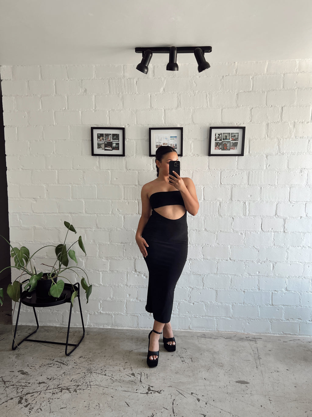 Black Reversible Strapless Dress