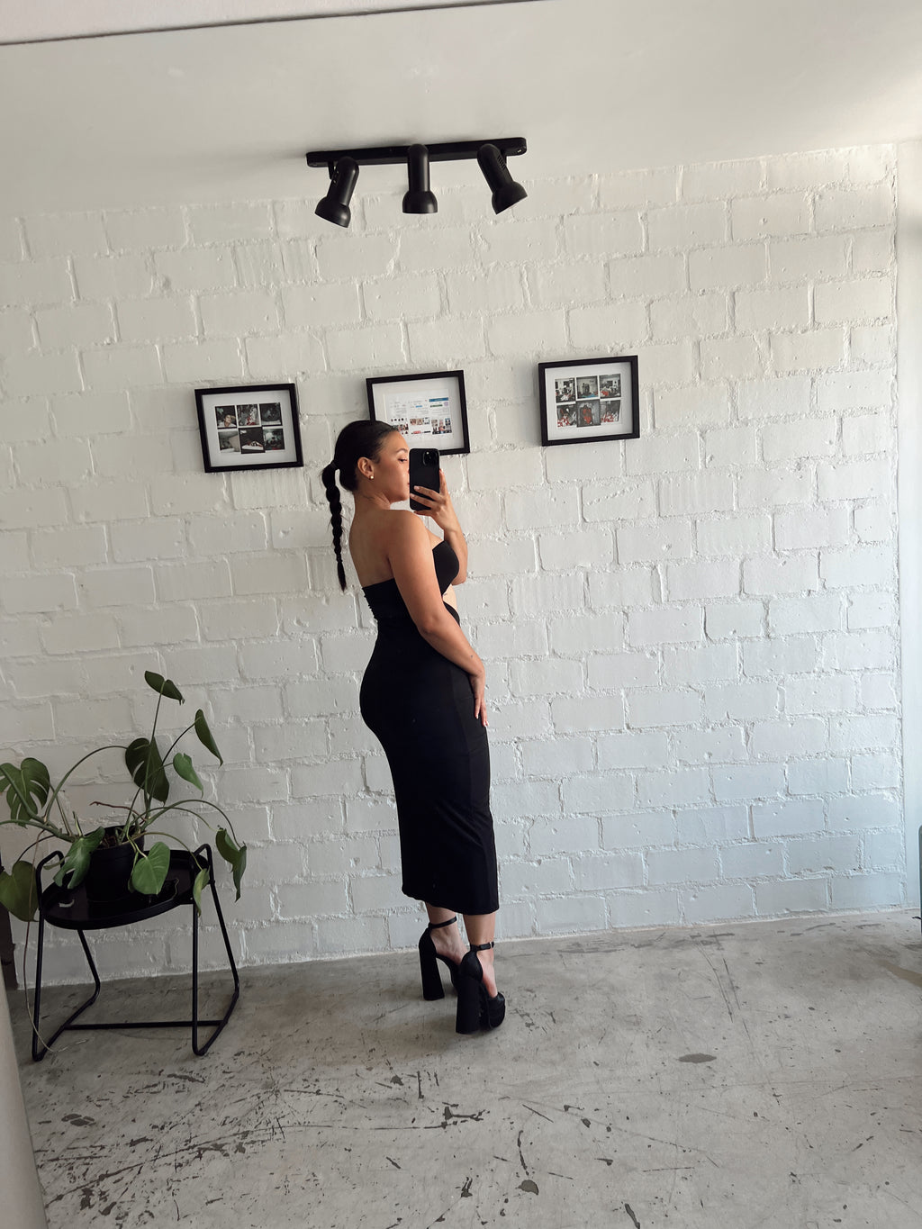 Black Reversible Strapless Dress