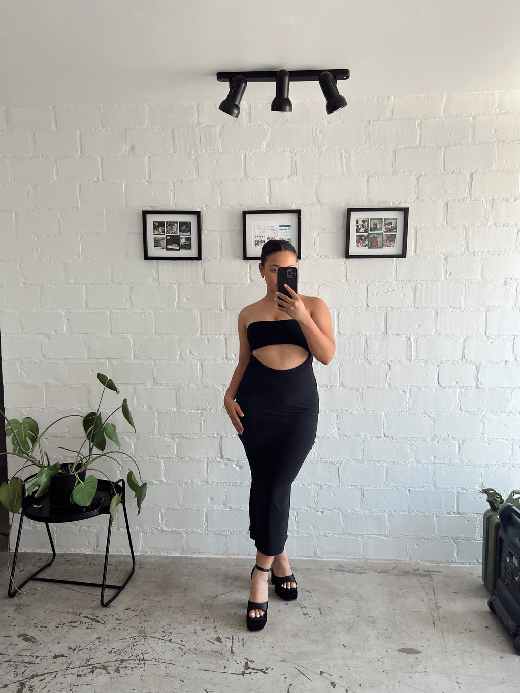 Black Reversible Strapless Dress