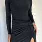 Black Luxe Knotted Skirt